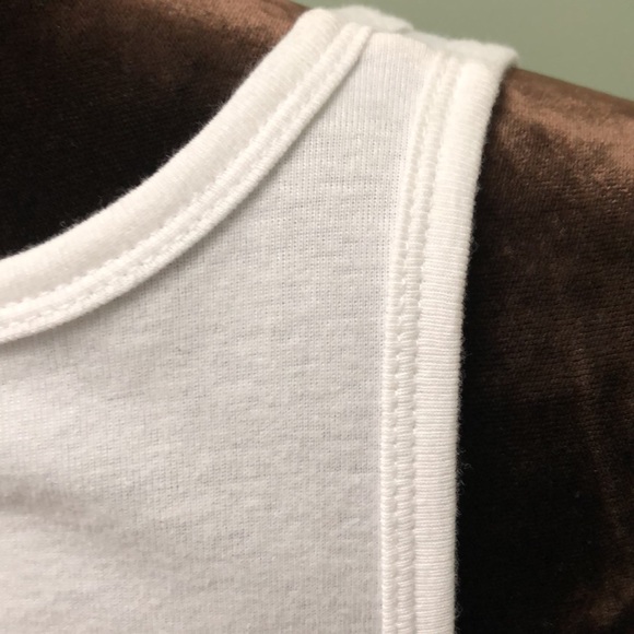 Tory Burch White Tank Top with Leather Sequins - Picture 6 of 10